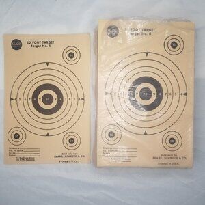 Vtg Sears Roebuck & Co 50 Ft Target No 6 - 230 Unused Bullseye Paper Sheets USA